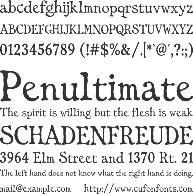Cindervale Personal Use font preview