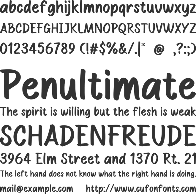 SUPER BORN font preview