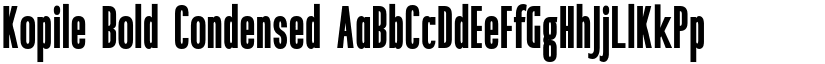 Kopile Bold Condensed font