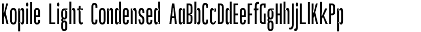 Kopile Light Condensed font