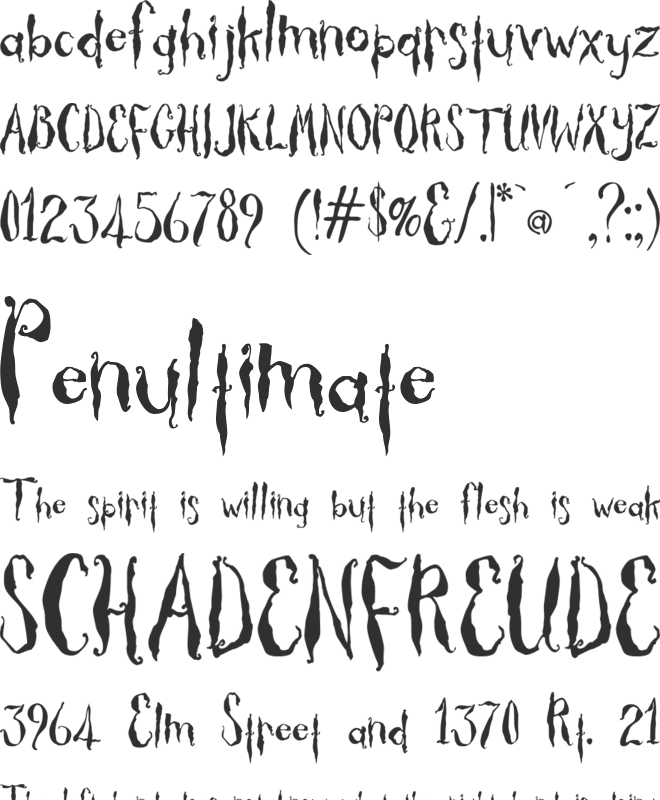 Thicket font preview