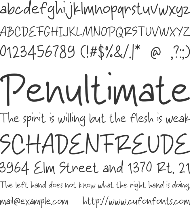 Craft Sunday font preview