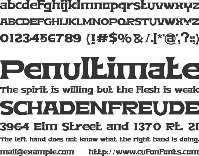 Brekid font preview