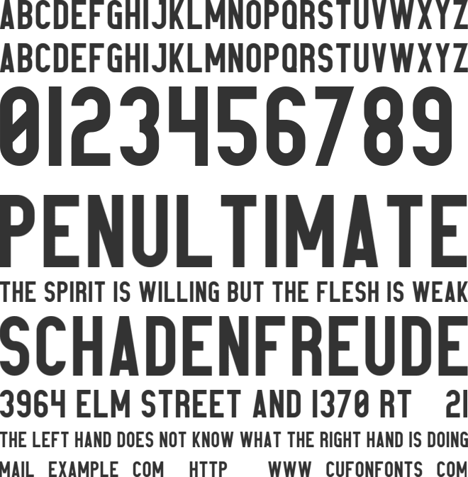 Elephant font preview