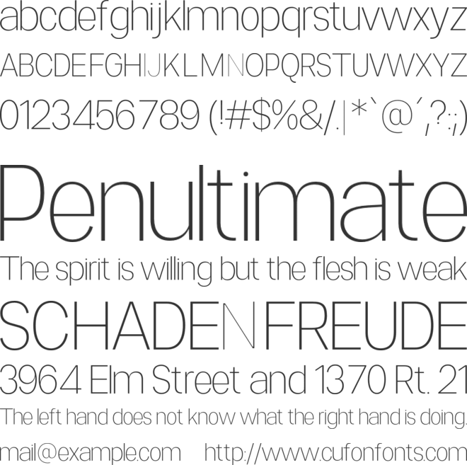 Mogranx font preview