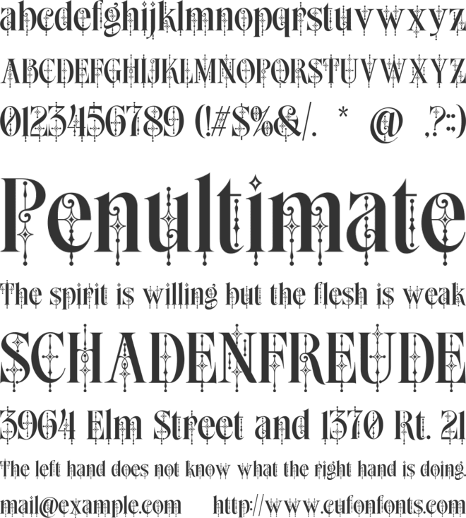 Boho Ether font preview