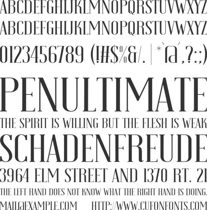 Luxury Model font preview