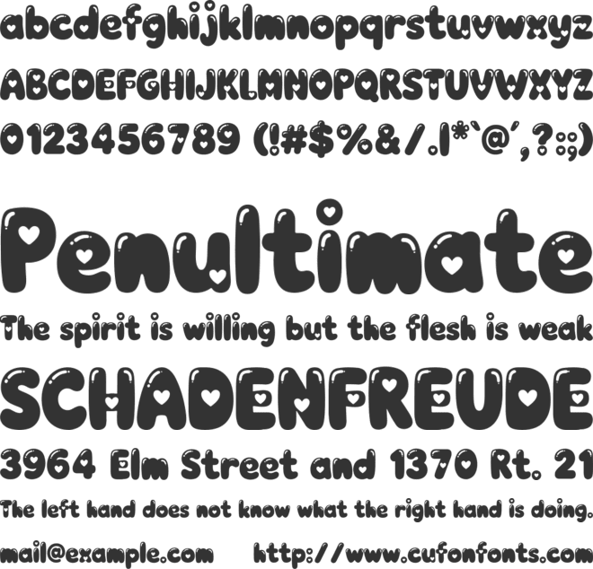 Sweetbliss Personal Use font preview