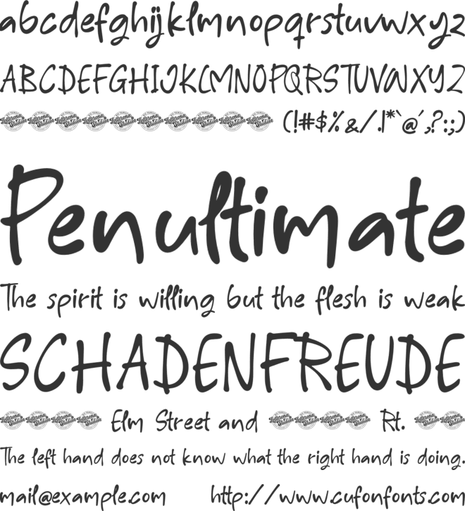 Honey La Joy font preview