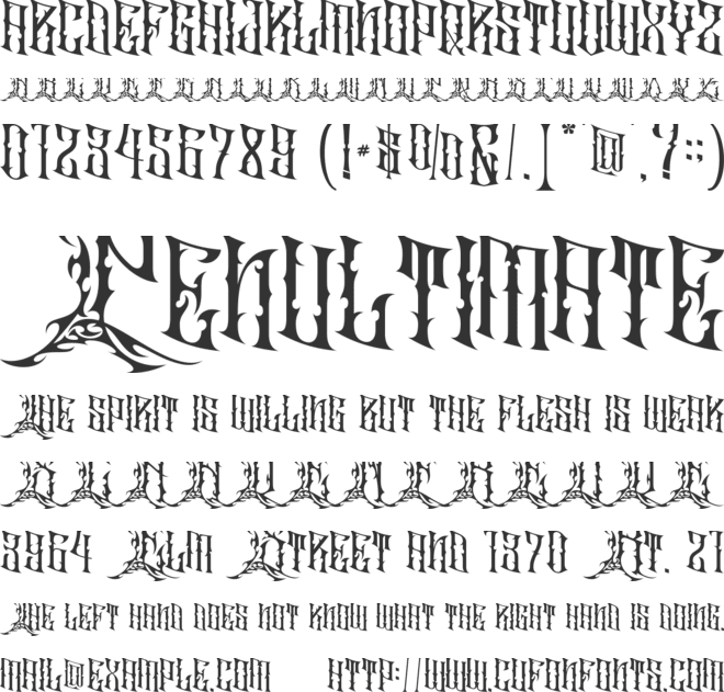 Scarnix-Personal use font preview