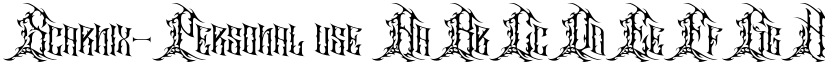 Scarnix-Personal use font download