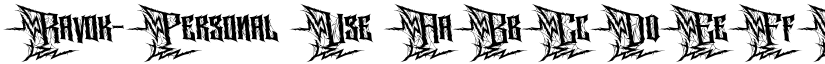 Ravok-Personal Use font download