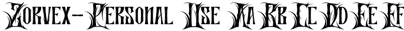 Zorvex-Personal Use font download