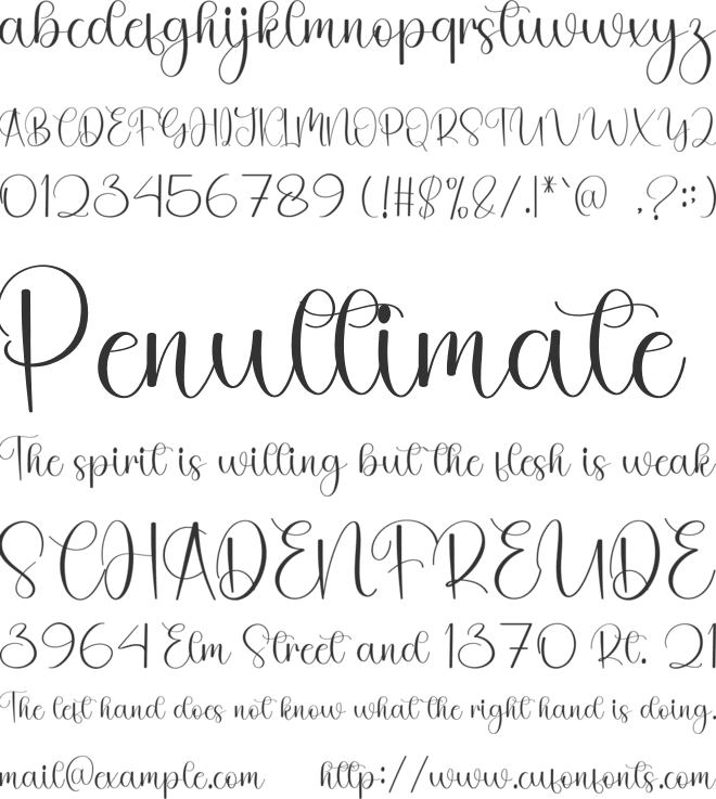Sweet Romance font preview