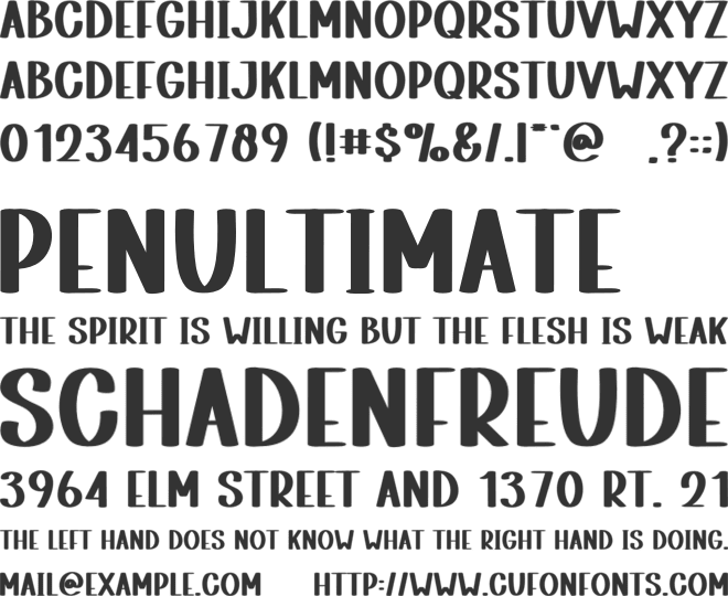 Bright Flowers font preview