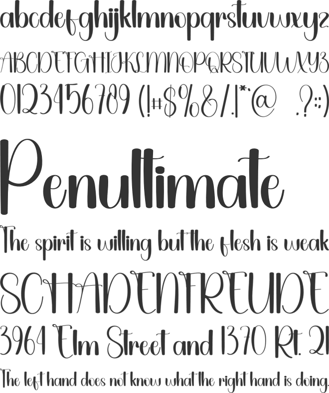 Drawing Pencil font preview