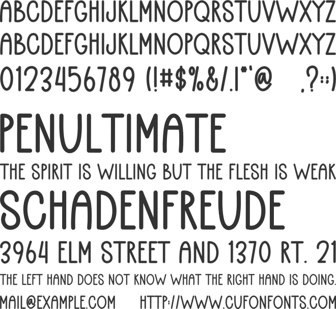 Creative Script font preview