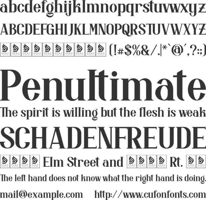 Enda Danila font preview