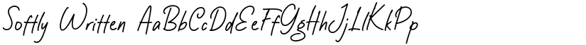 Softly Written font