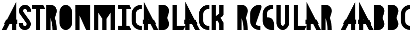 AstronmicaBlack Regular font