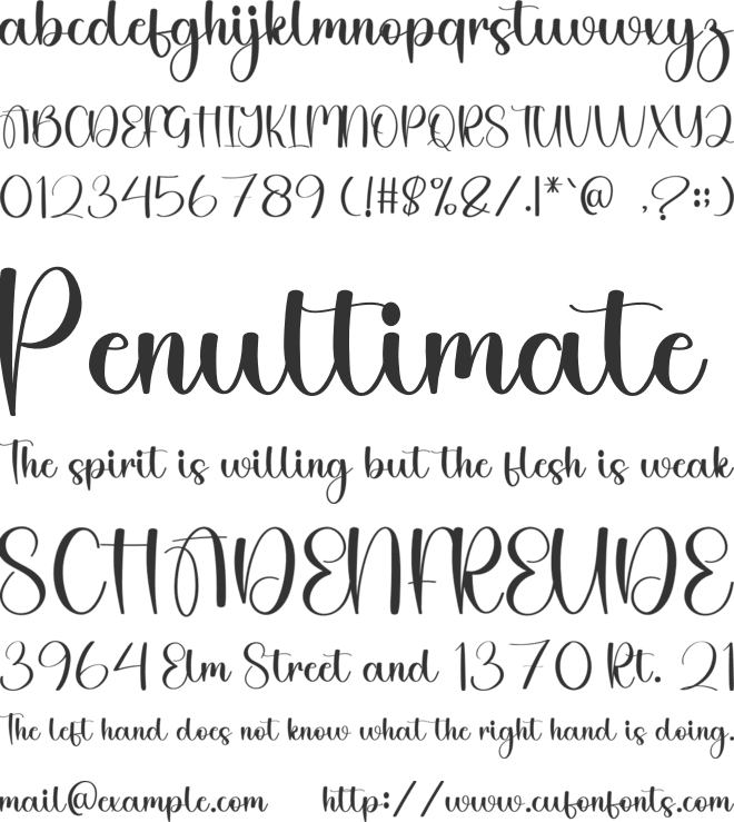 Brithney font preview