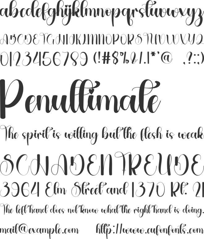 Santa Briliant font preview