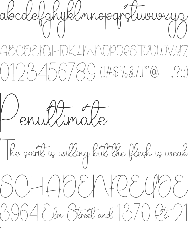 Greatings font preview