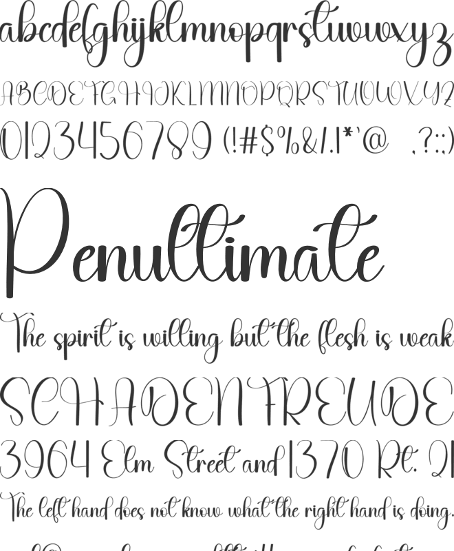 Samantha Vintage font preview