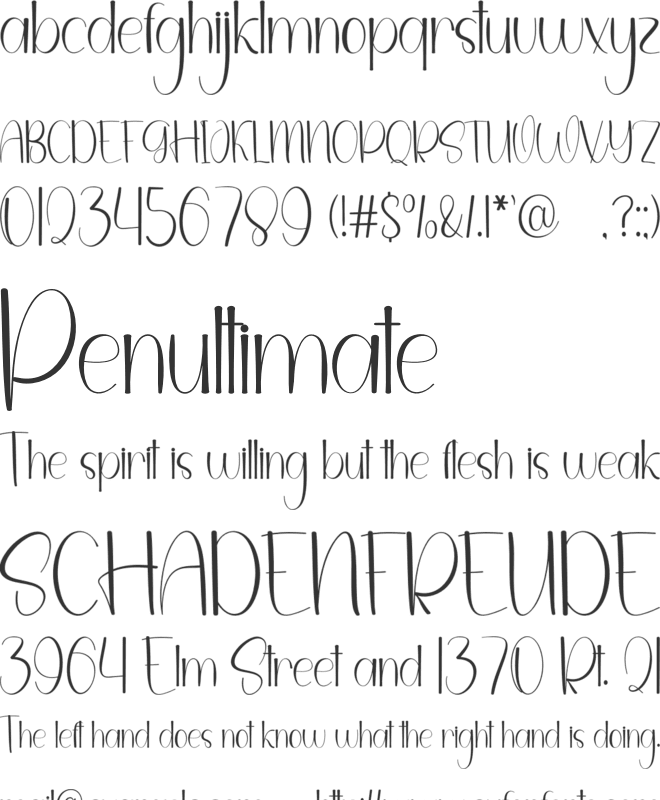 Wonderland Handmade font preview