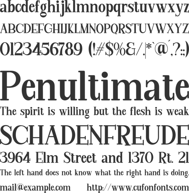 Brighas font preview