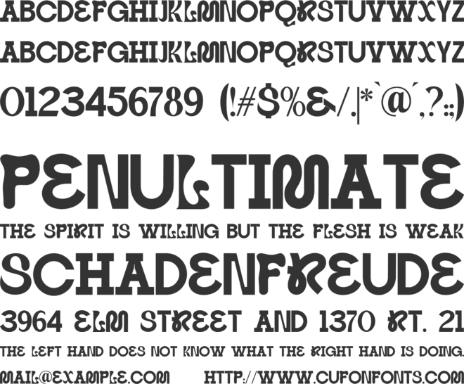 Mecsicola font preview