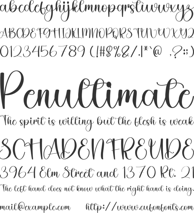 Simple Skylight font preview