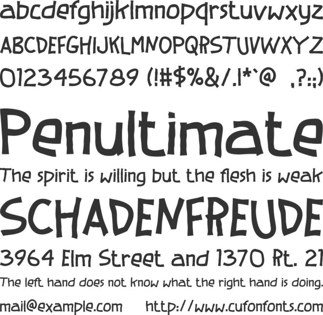 Tugeder font preview