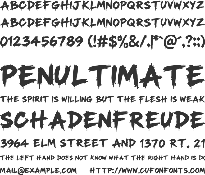 Antiink font preview