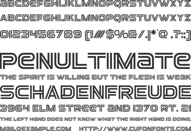 Rushmax font preview