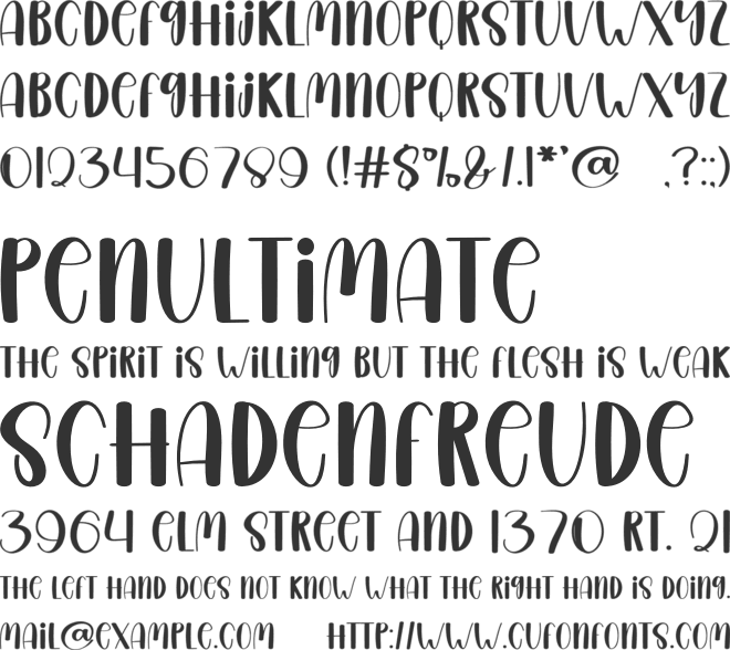 Enjoy Little Things font preview