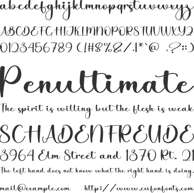 Staylish Ballpoint font preview