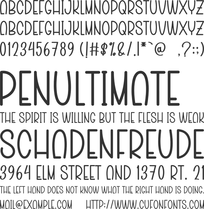 Cruise Sunday font preview