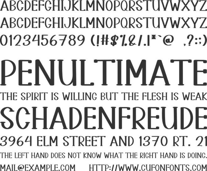 Mockup Handmade font preview