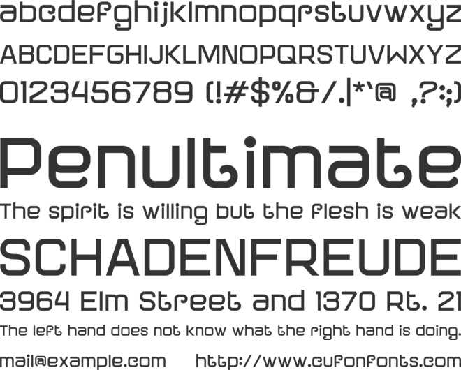 XIRANA font preview