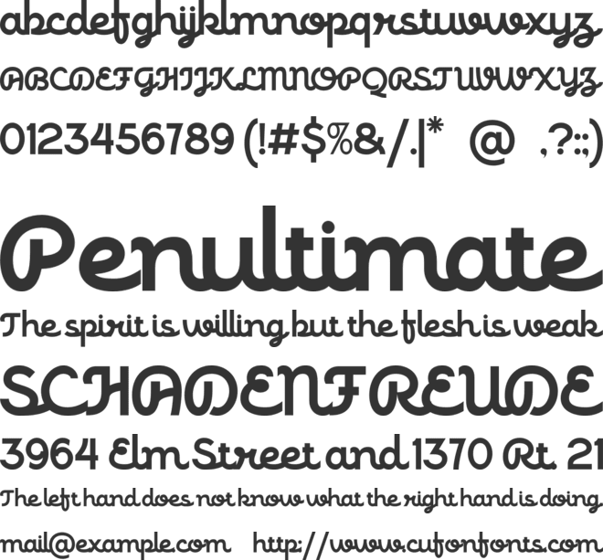 Racole font preview