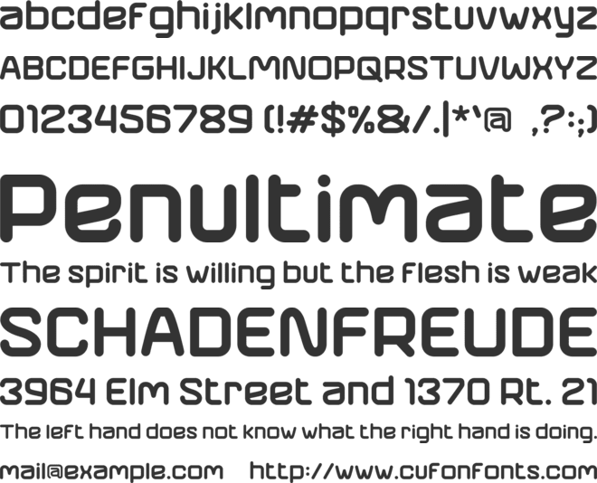 XIRA font preview