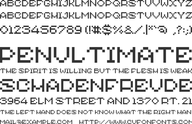 PIXELJO font preview