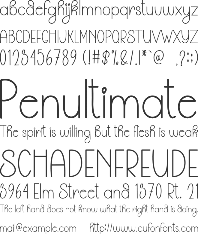 Monalisa Handmade font preview