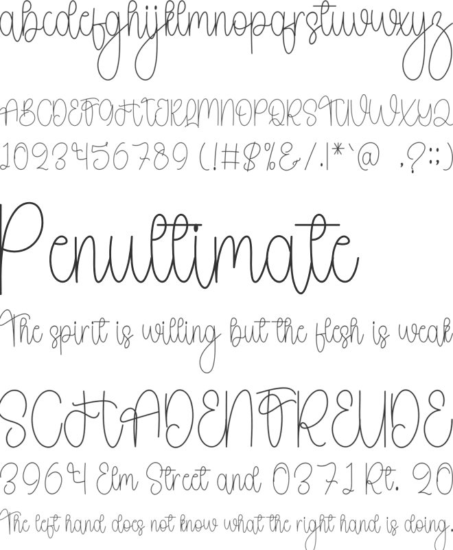 Holly font preview