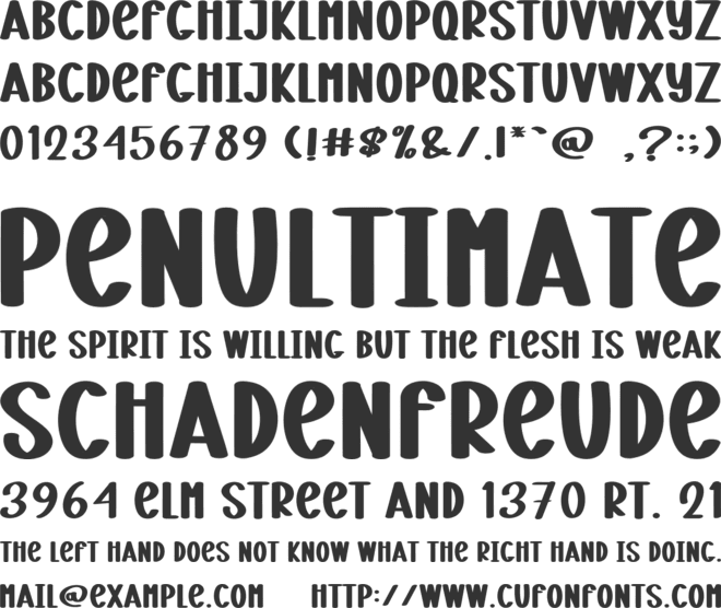 Sweet House font preview