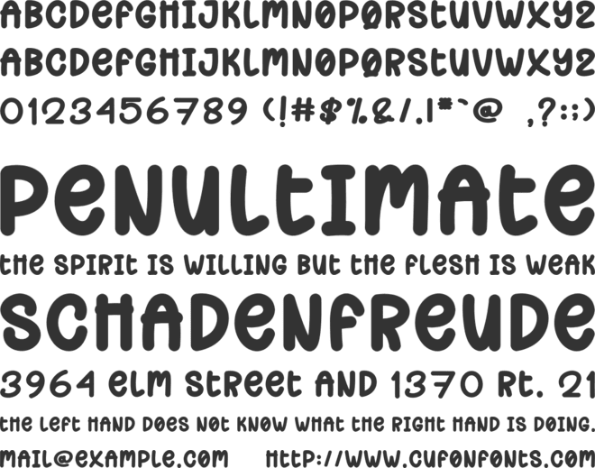 Opening font preview