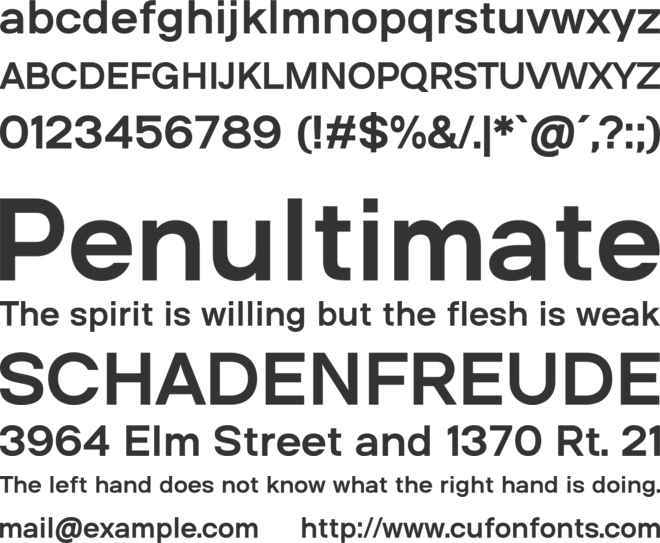 Hona font preview