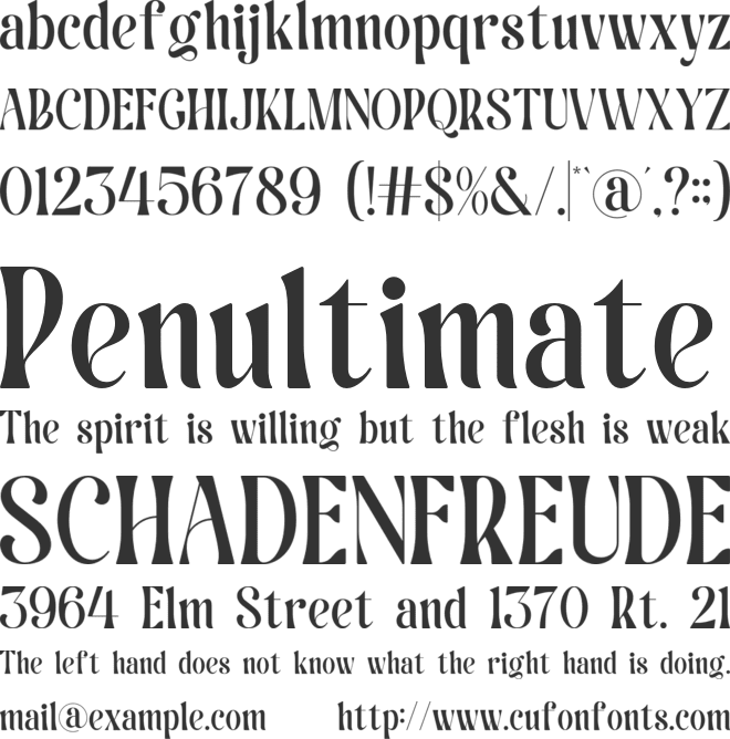 Blakes font preview