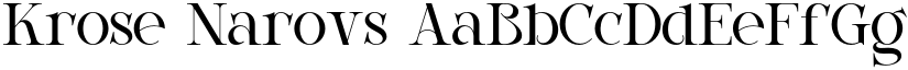 Krose Narovs font download